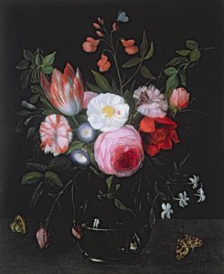 Kevätkukkia lasimaljakossa, 1600-luku